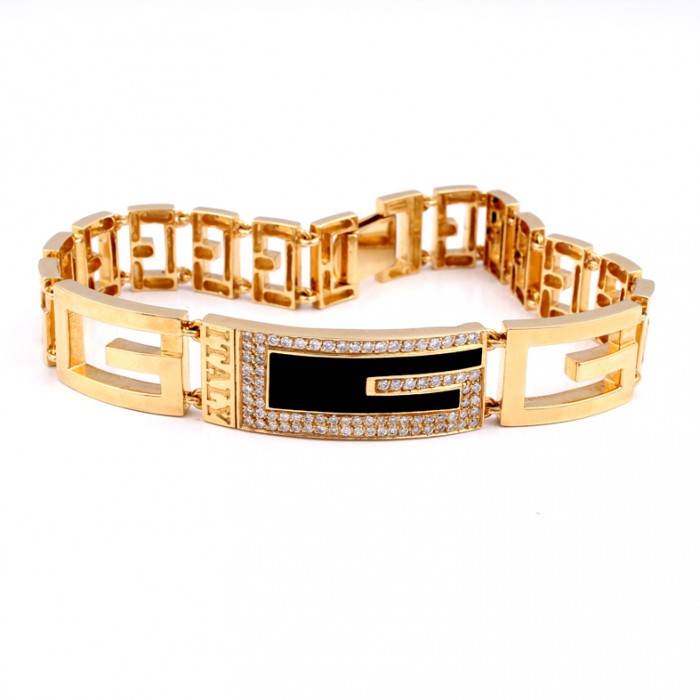 Blzk032 Yellow Gold Armband with 1.05ct Diamonds - Golden Eye Jewellery ...